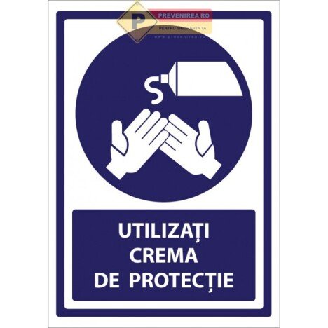 Semne pentru crema de protectie